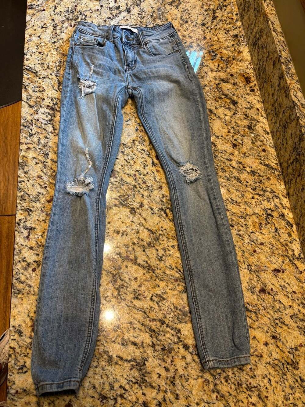 Eunina Fashion Nova Distressed Light Wash Skinny Jeans